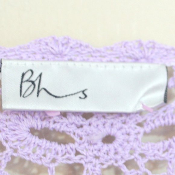 lilac iridescent sequin knit button up cardigan - Picture 8 of 9